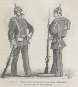 Soldats d’infanterie prussiens en tenue de campagne