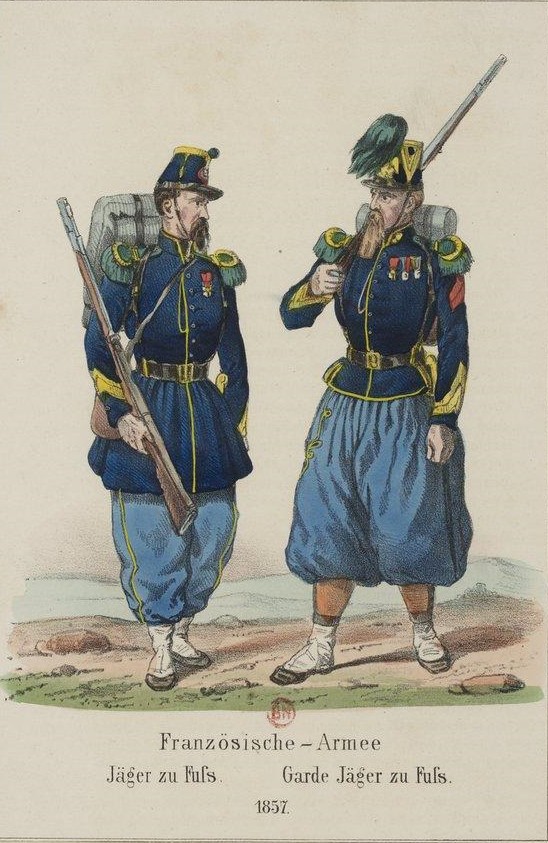 Uniformes et chargement du soldat sous Napoléon III