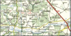 Situation du 33ème R.I près de Craonnelle le 12 mars 1917